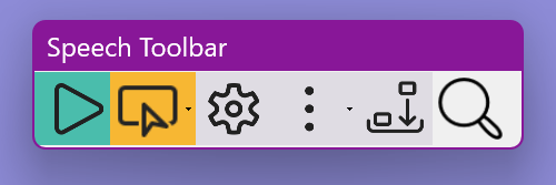 Speech toolbar colour options